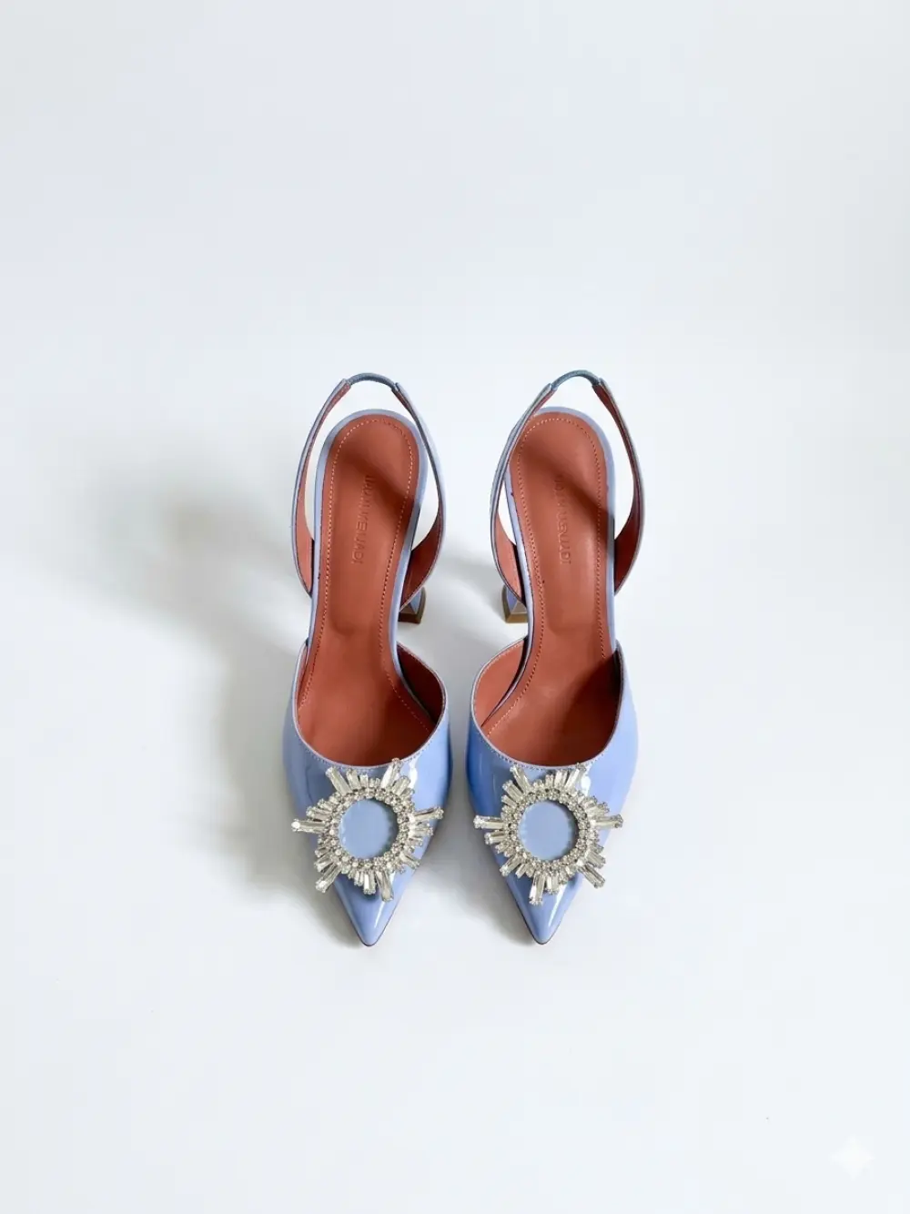 BEGUM SLING 9,5 CM · DUST BLUE PATENT