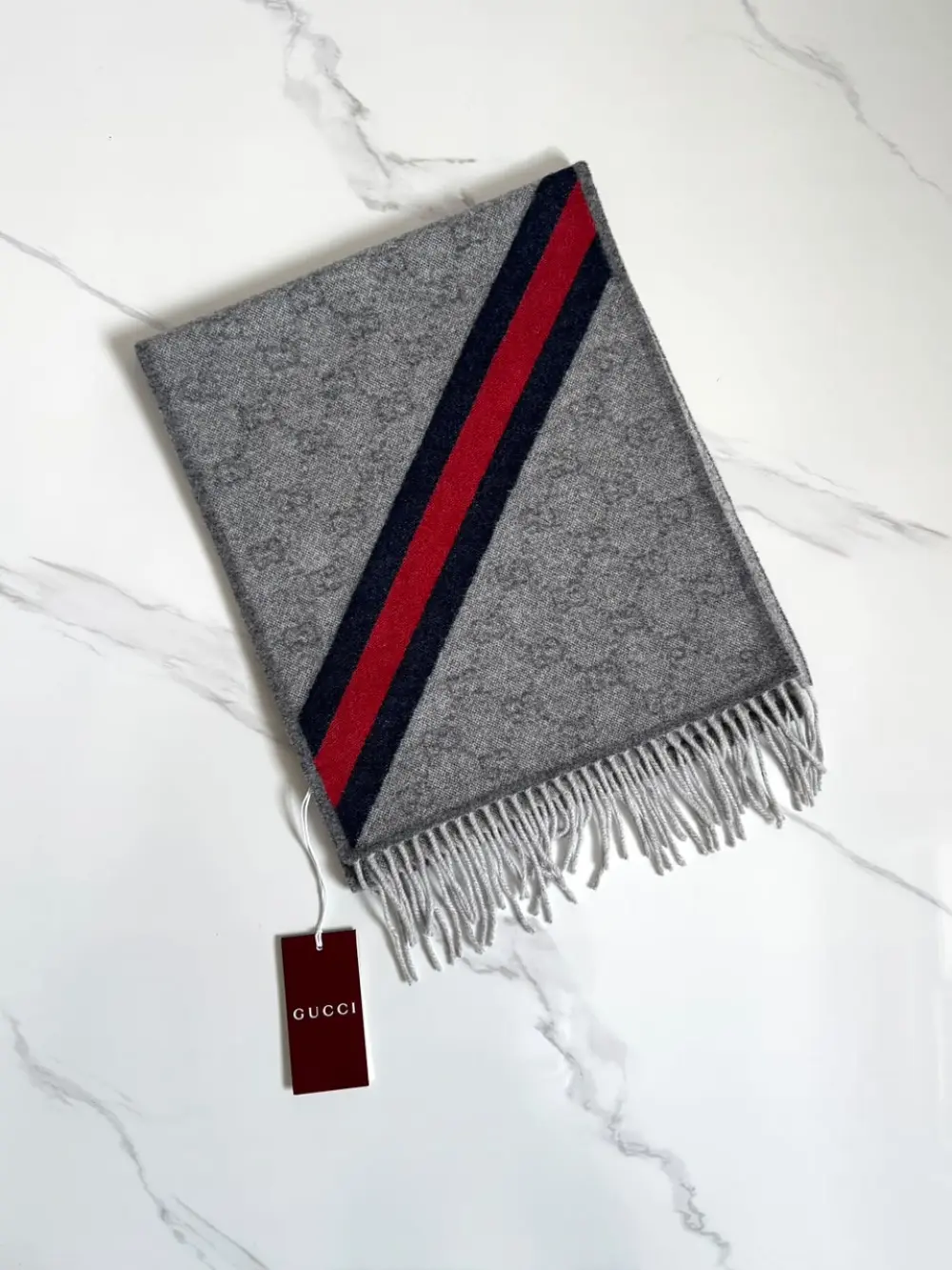 GUCCI NIKKY WOOL SCARF GREY