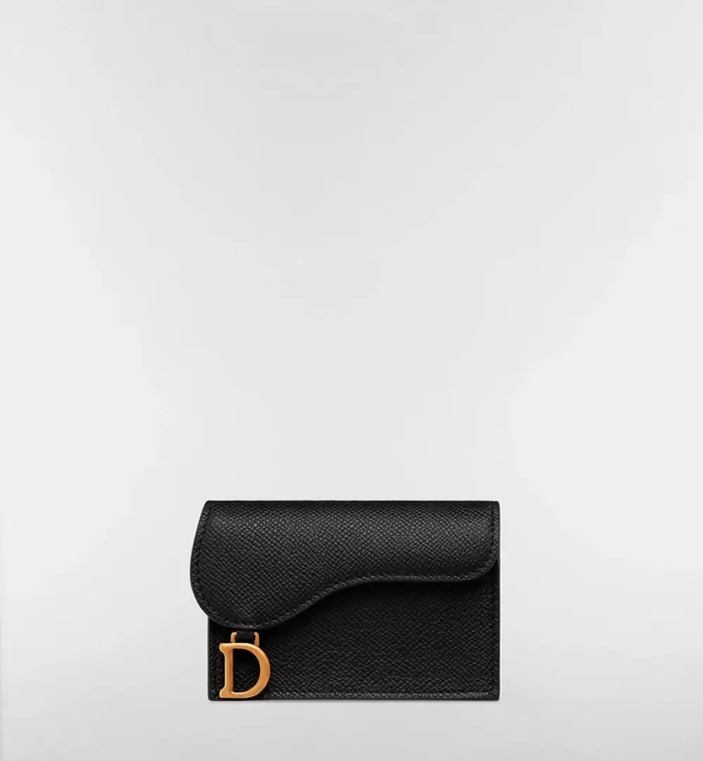 CARD CASE FLAP SADDLE · black grained ghw
