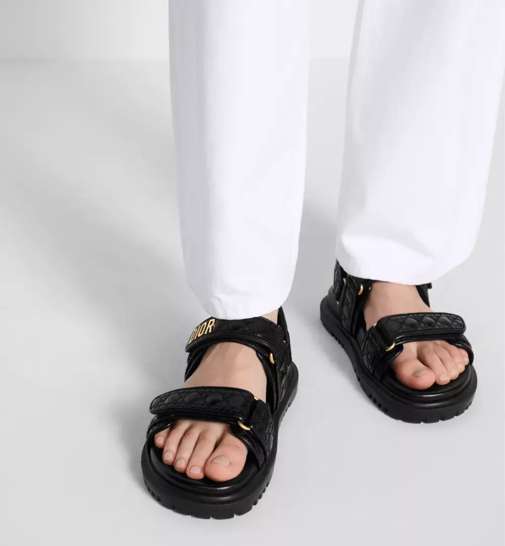 DIOR DAD black quilted cannage calfskin (900)