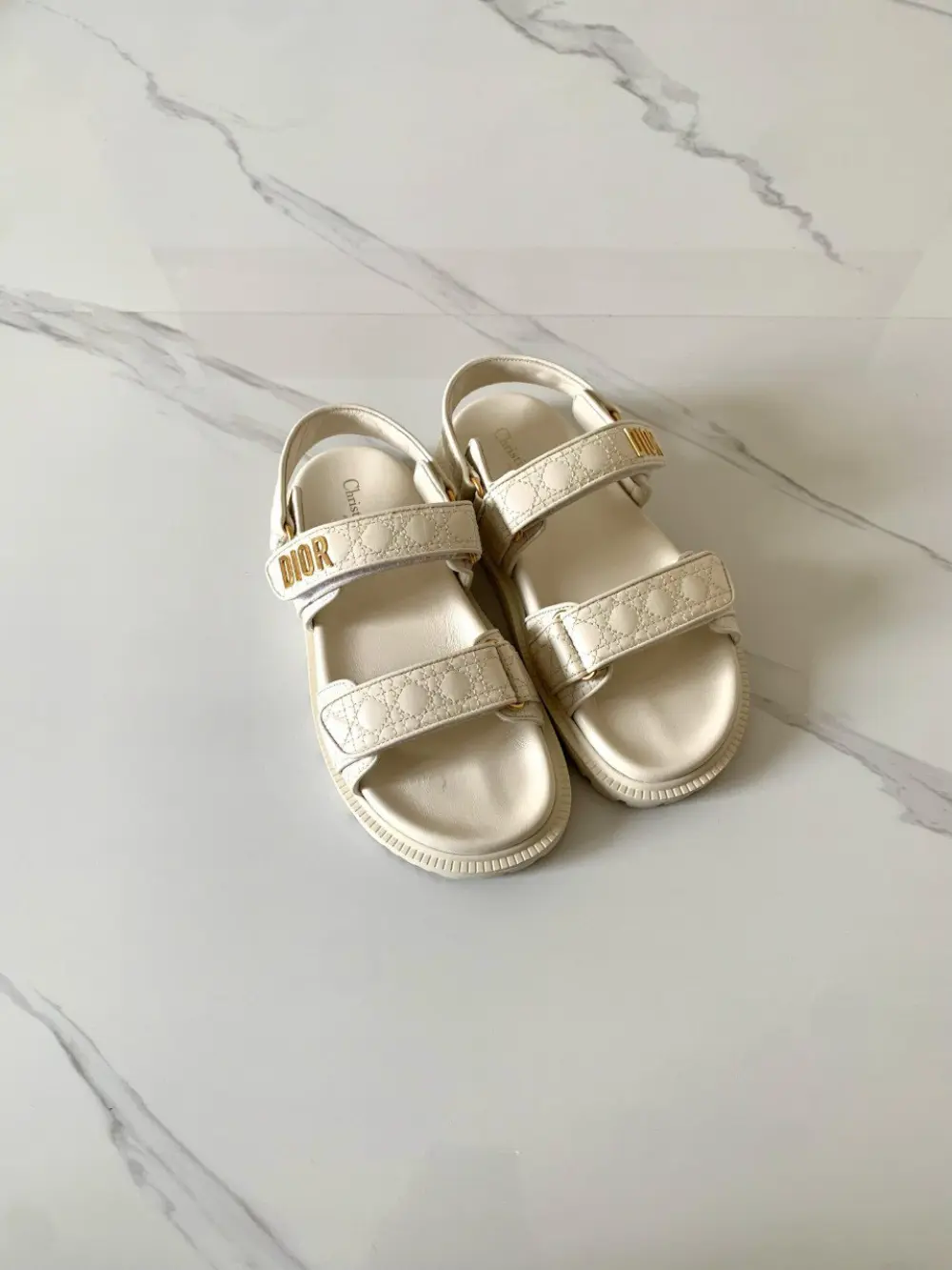 DIOR DAD white quilted cannage