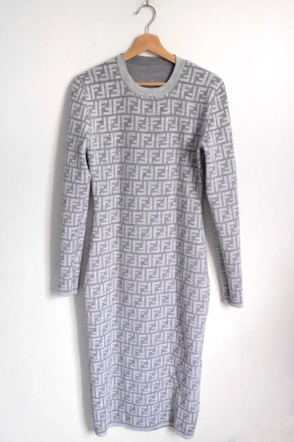 COTTON LONG DRESS · grey