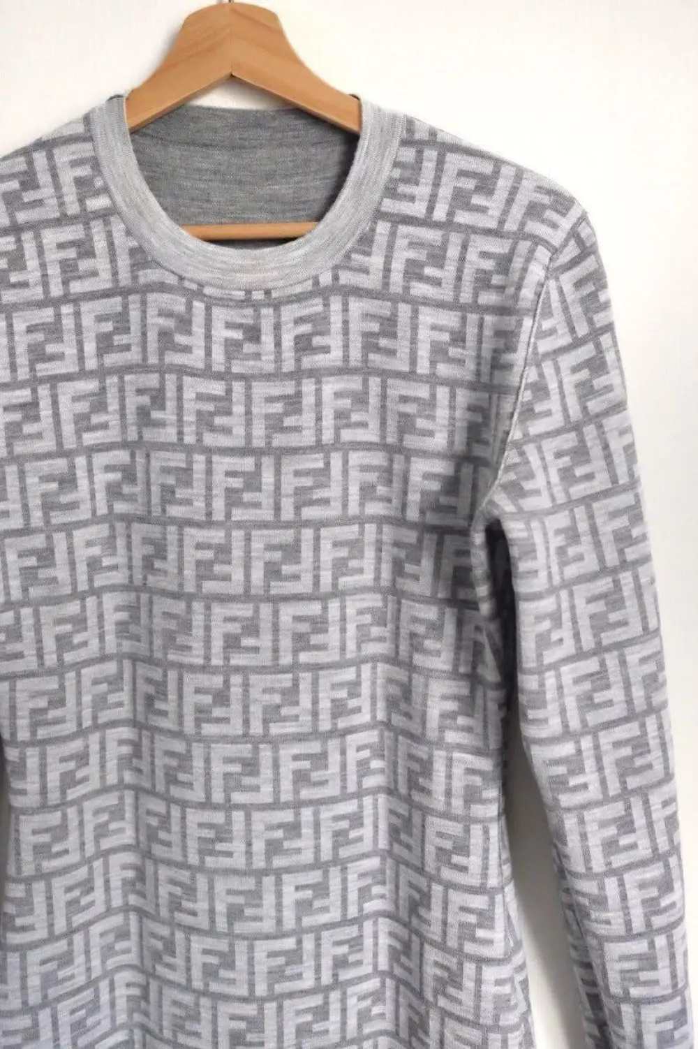 FENDI COTTON LONG DRESS grey