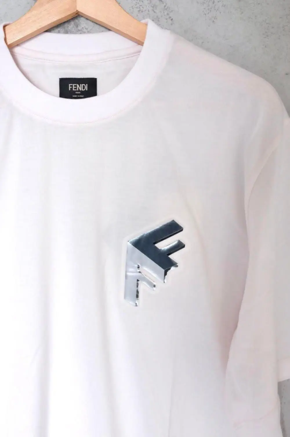 FENDI TSHIRT LOGO FF baby pink