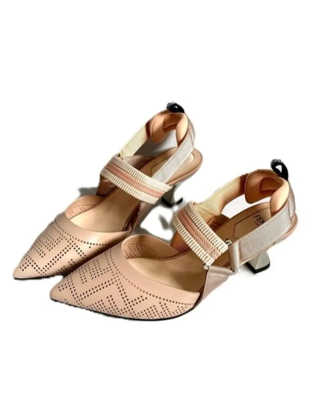 COLIBRI SLINGBACK 5,5CM LASERCUT · nude leather