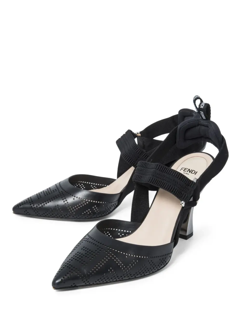 COLIBRI SLINGBACK 5,5CM LASERCUT · black leather