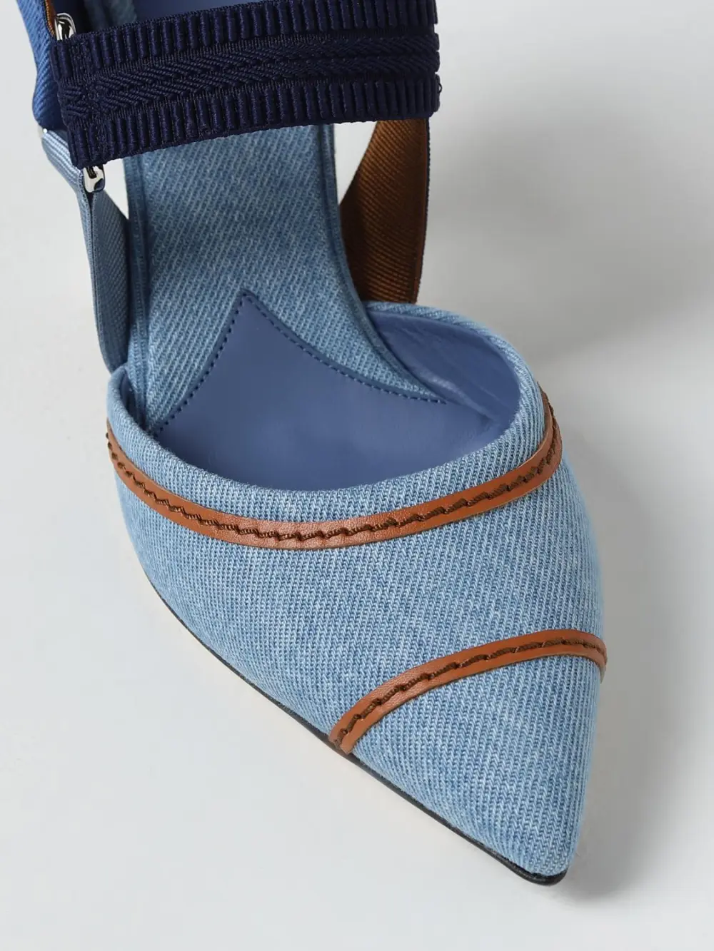 FENDI COLIBRI SLINGBACK 8,5CM denim blue