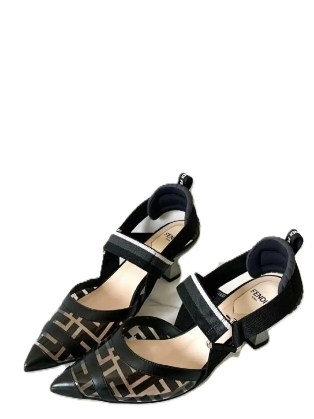 COLIBRI SLINGBACK FF LOW HEELS 5,5CM · pvc black
