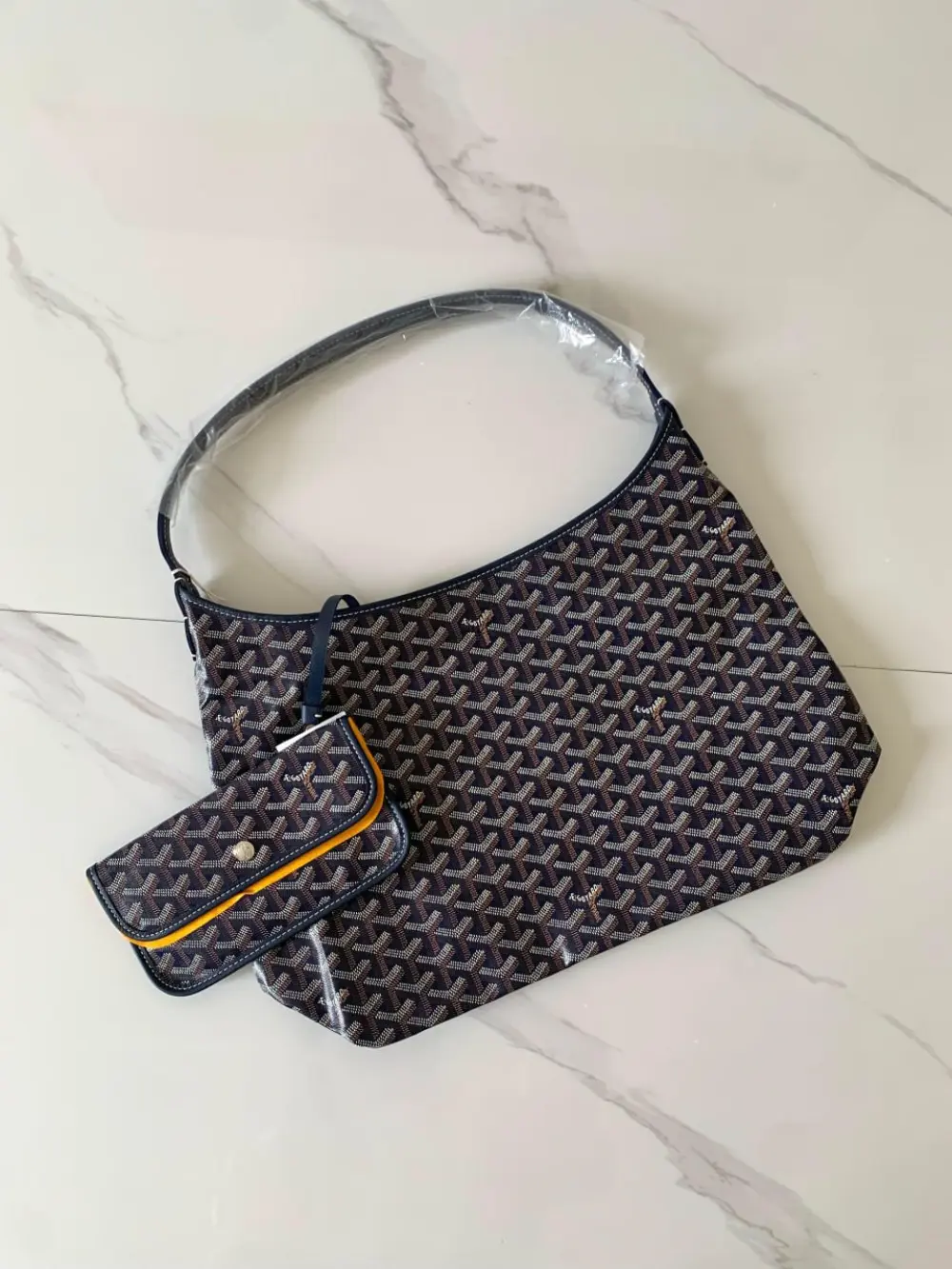 GOYARD BOHEME HOBO PM navy blue