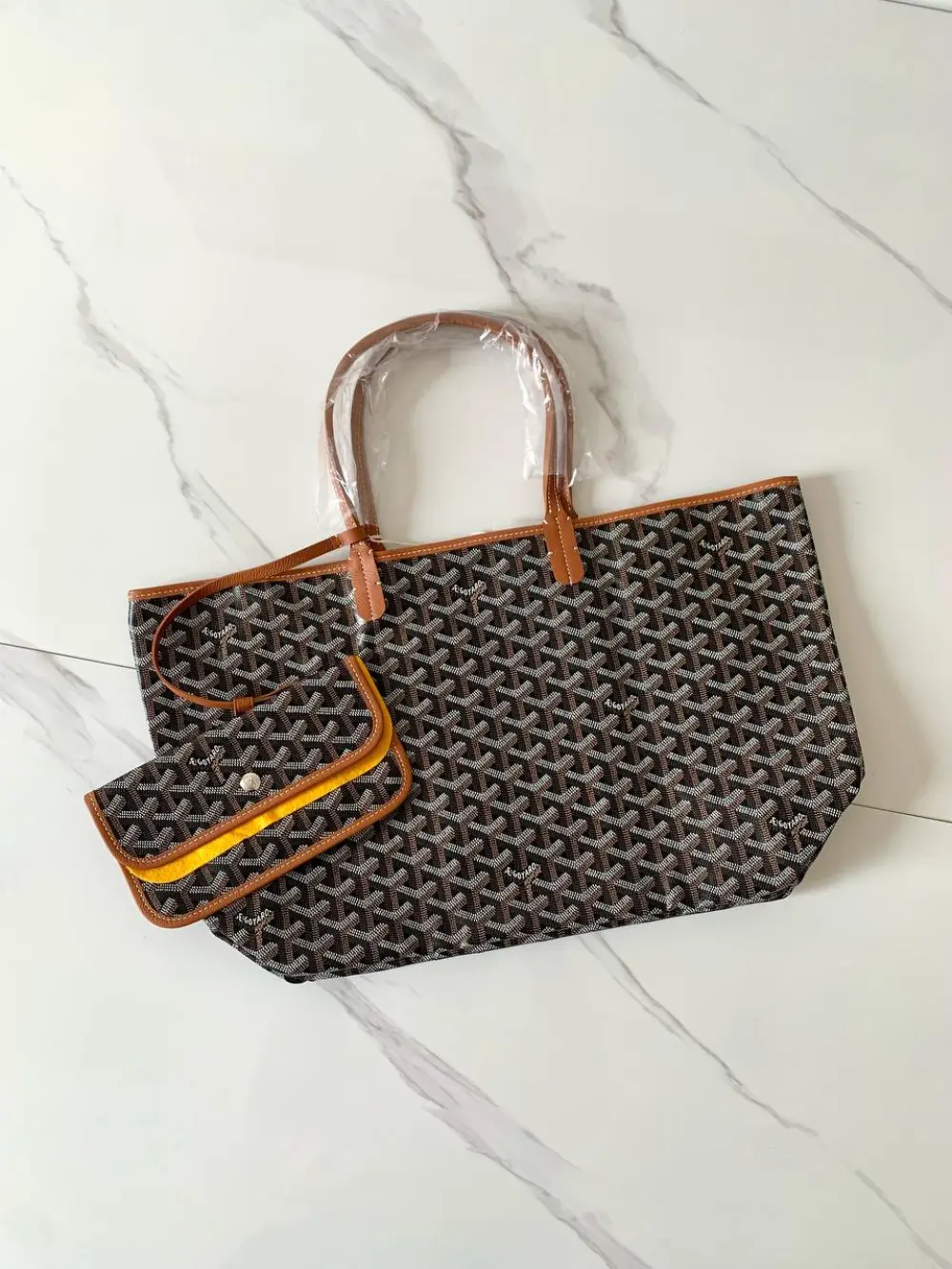 GOYARD ST LOUIS PM black tan