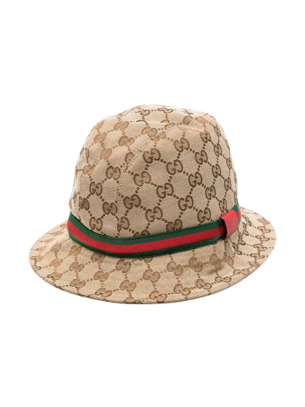 KIDS FEDORA BUCKET HAT SUPREME GG · brown w/ green red stripes
