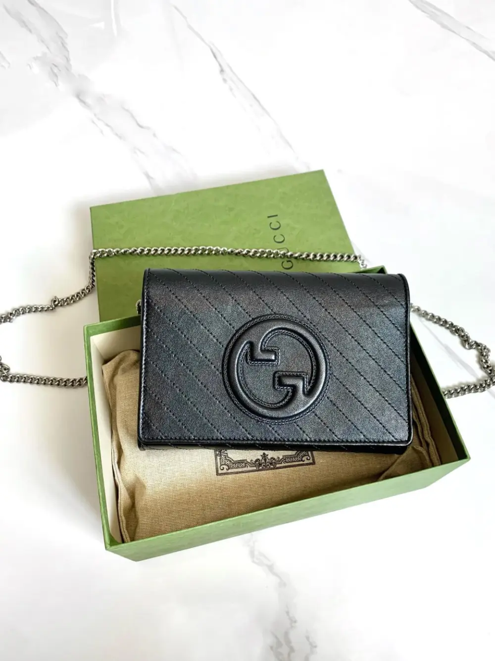 GUCCI BLONDIE CONTINENTAL WOC black shw