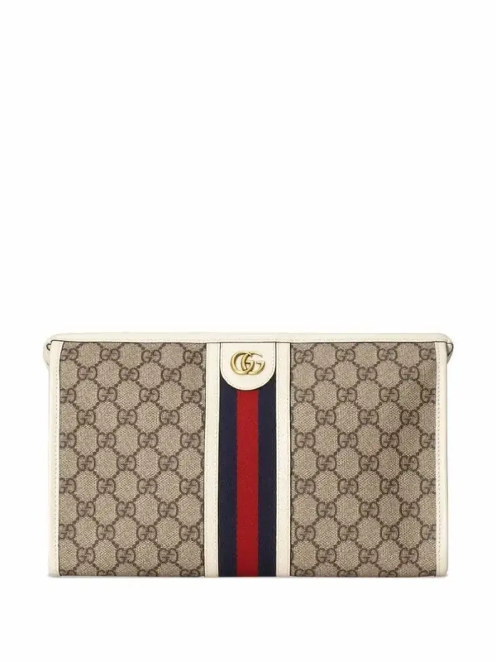 CLUTCH CASE OPHIDIA · beige ebony / white