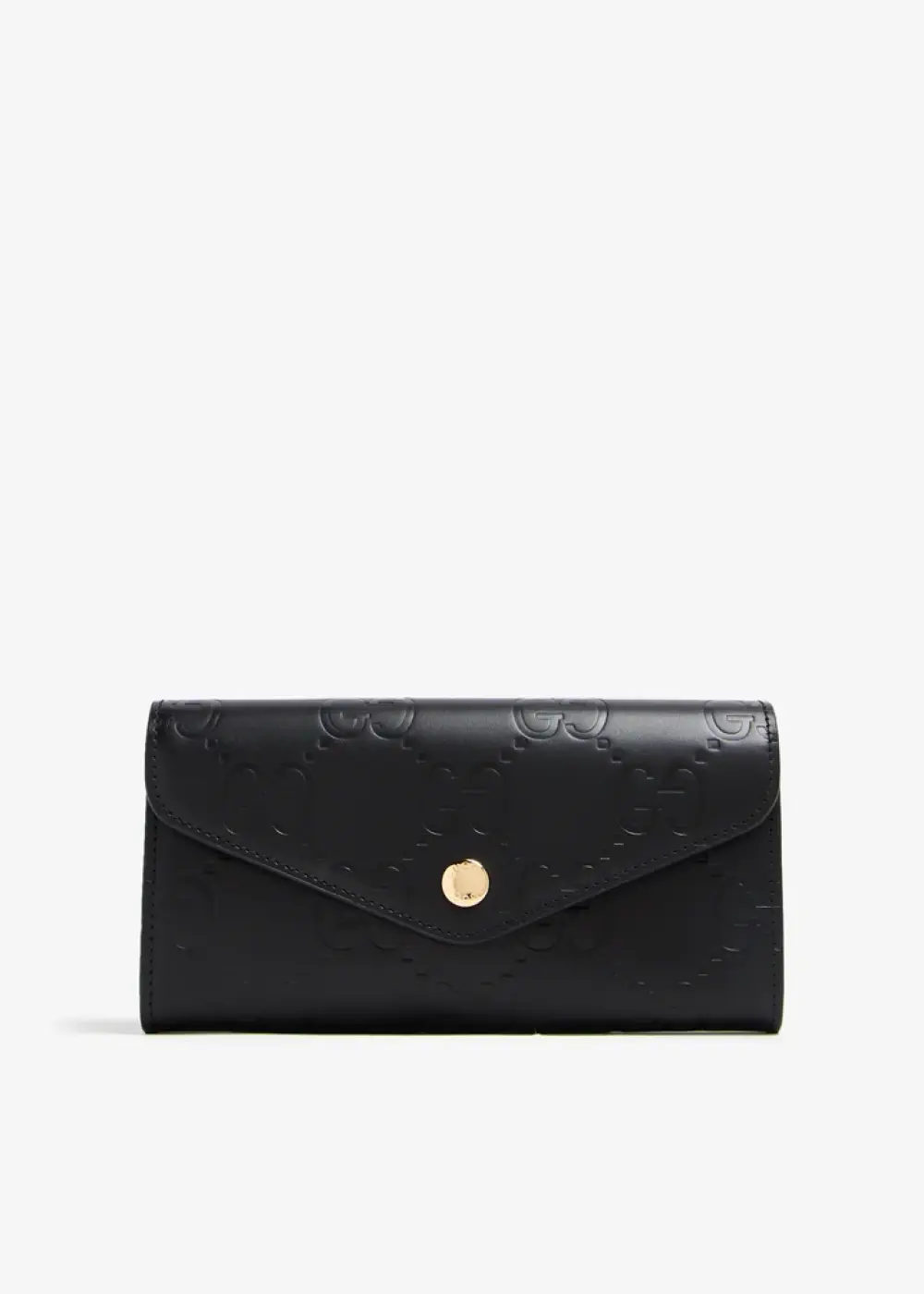 GG CONTINENTAL SIGNATURE FLAP WALLET · black ghw