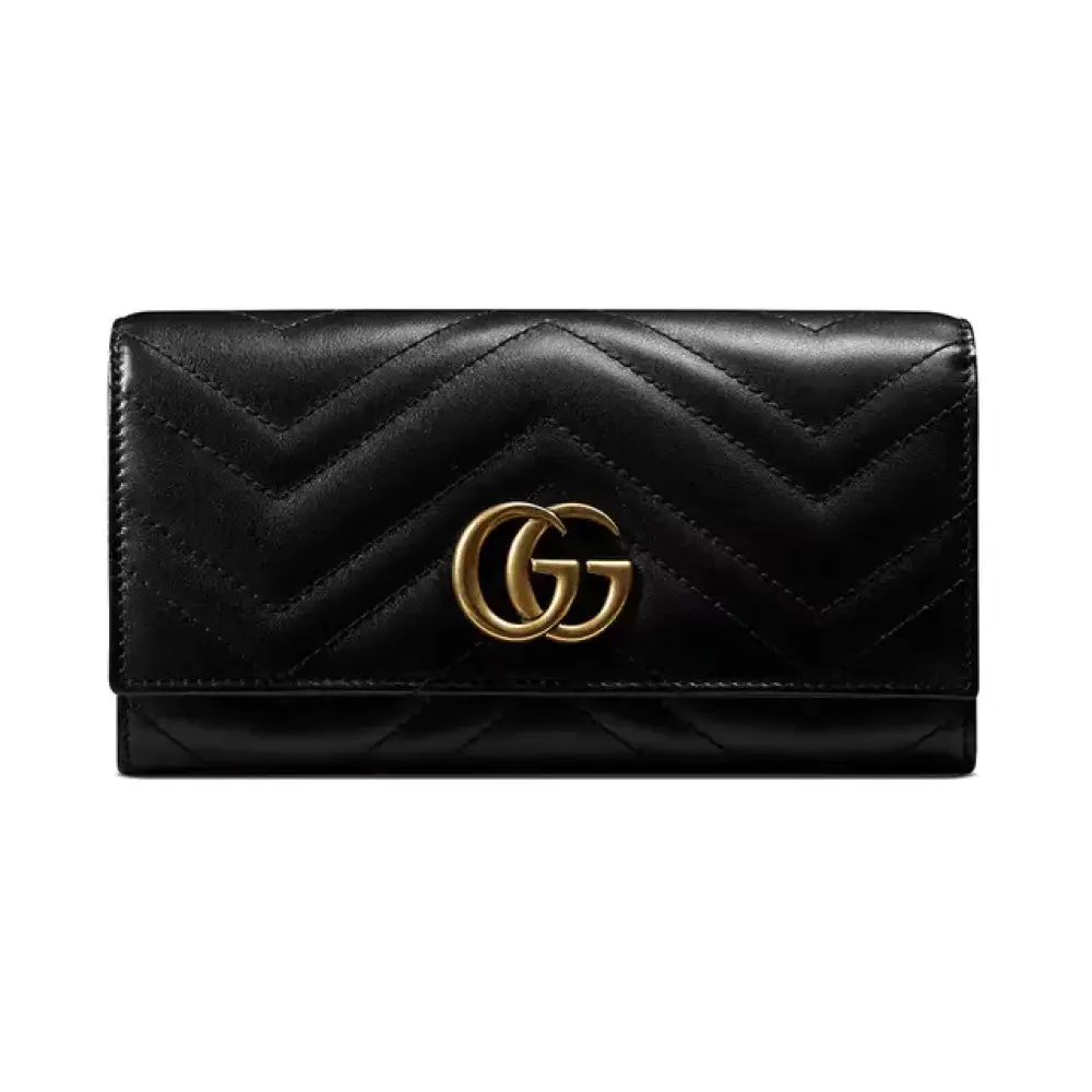 GG MARMONT CONTINENTAL FLAP WALLET · black ghw