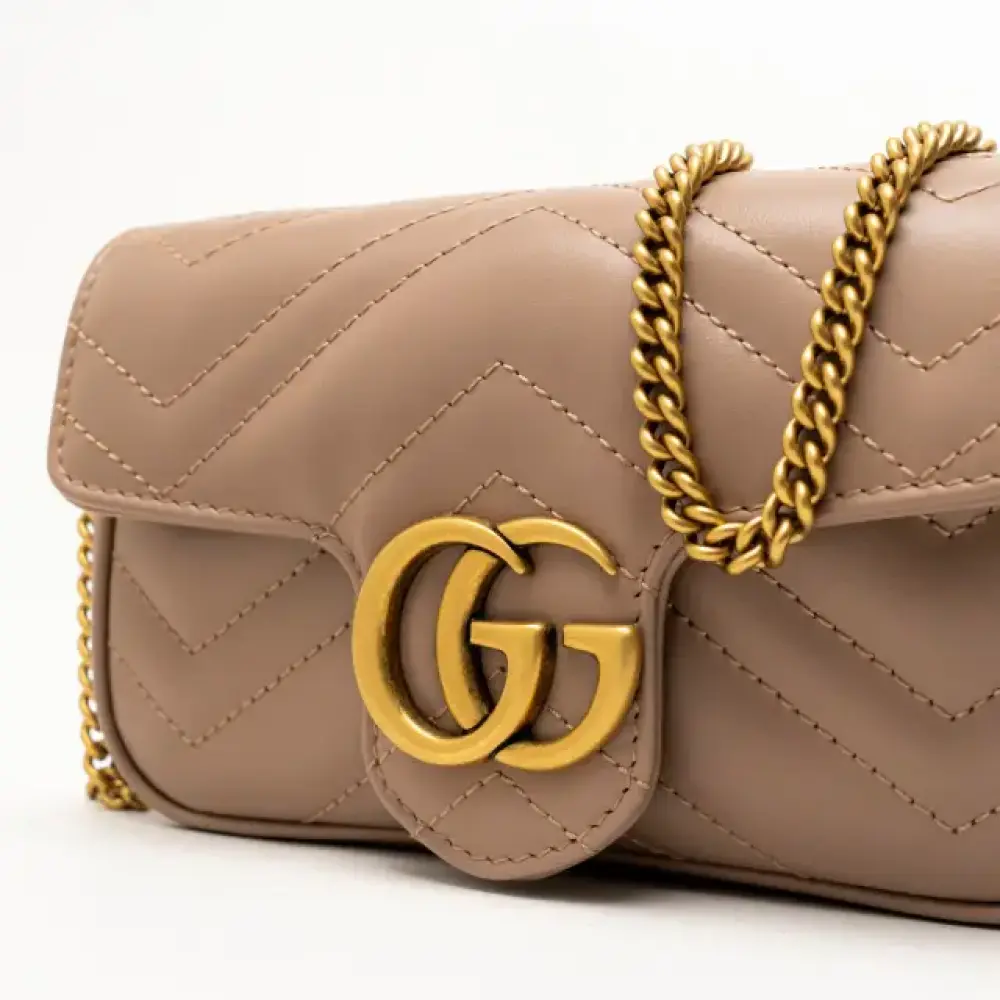 GG MARMONT SUPER MINI FLAP BAG · nude ghw