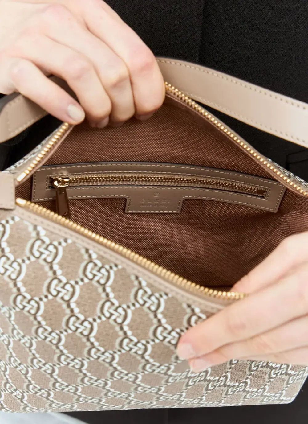 GUCCI GG SHADOW SUPER MINI HANDBAG taupe