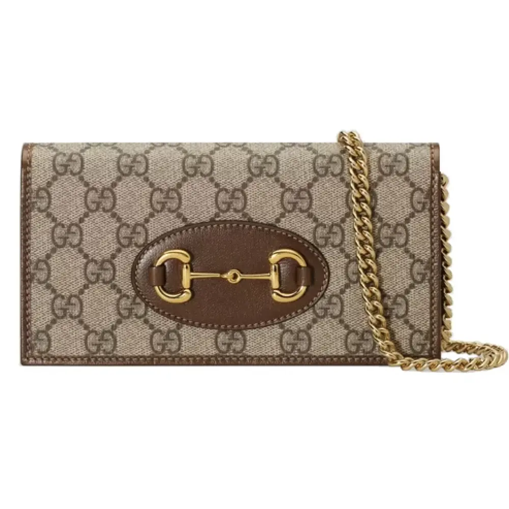 HORSEBIT 1995 WOC WALLET ON CHAIN · beige ebony brown