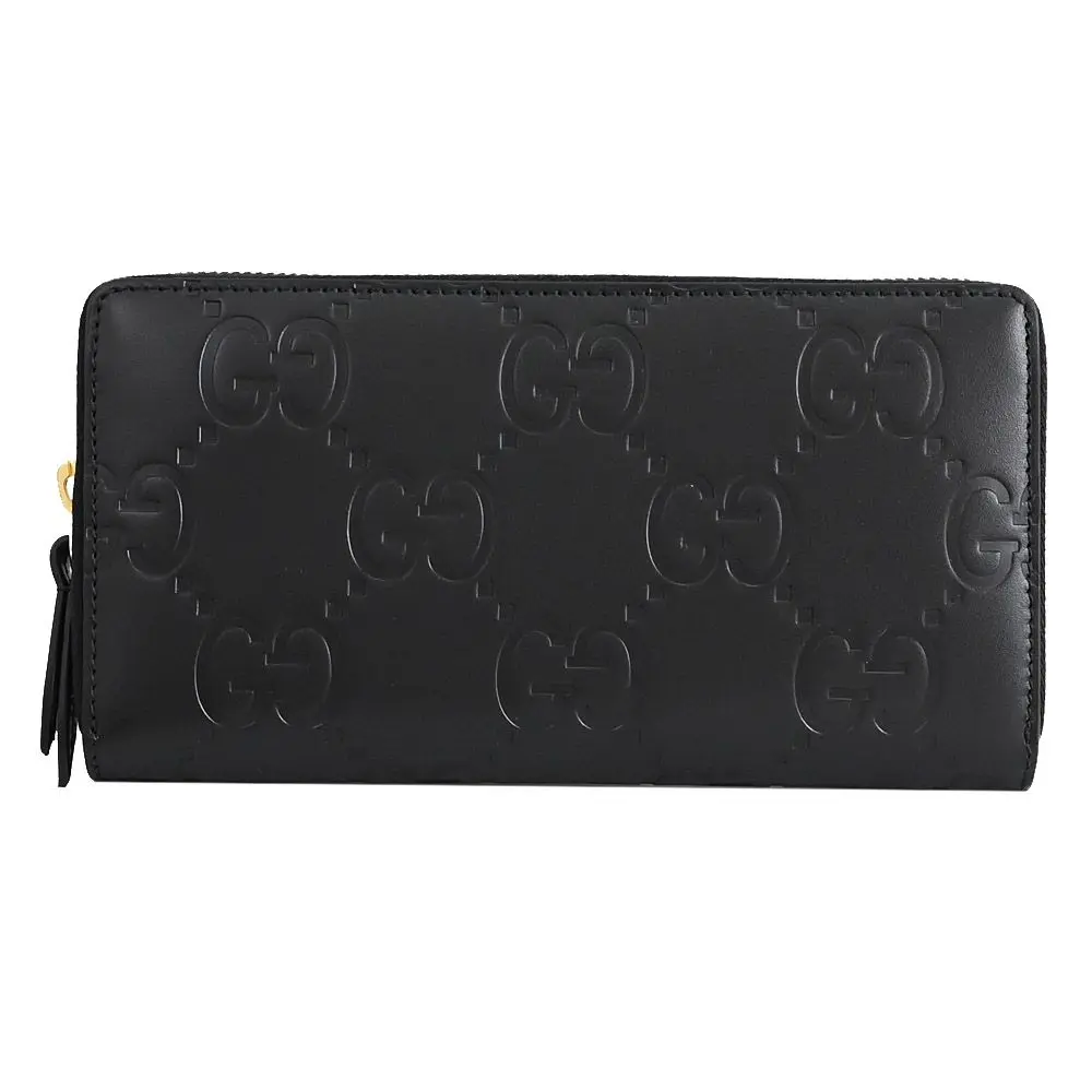 LONG WALLET ZIPPER GG BIG LOGO · black