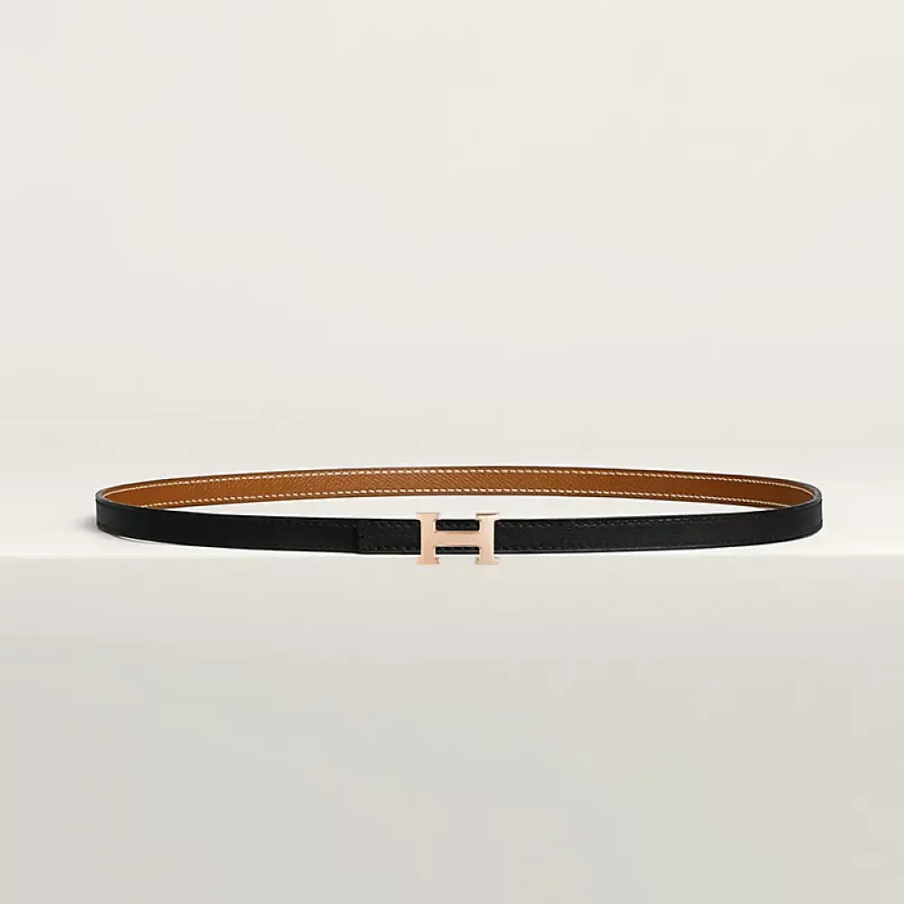 HERMES BELT 13MM black gold
