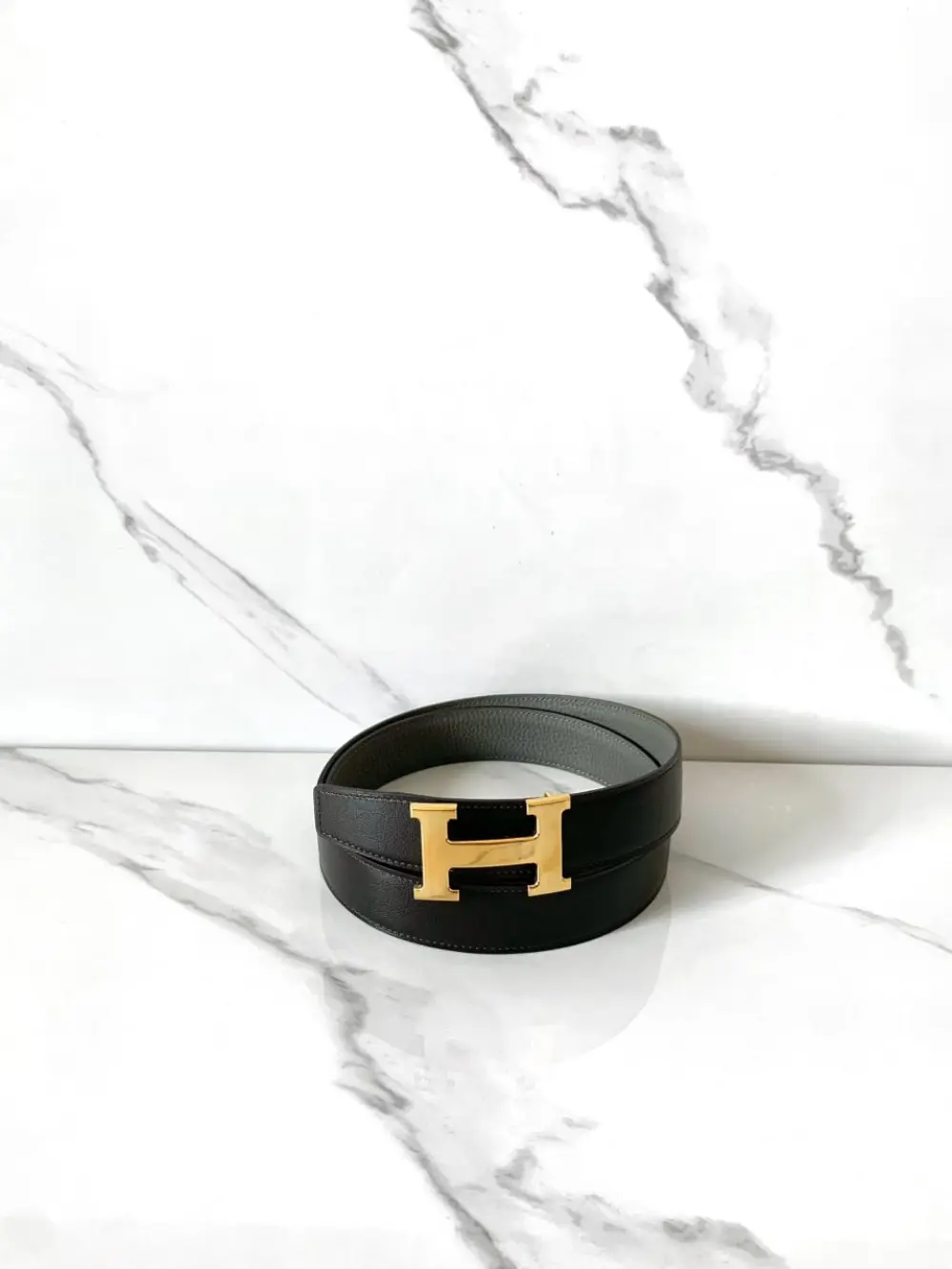 HERMES BELT 32MM black etain