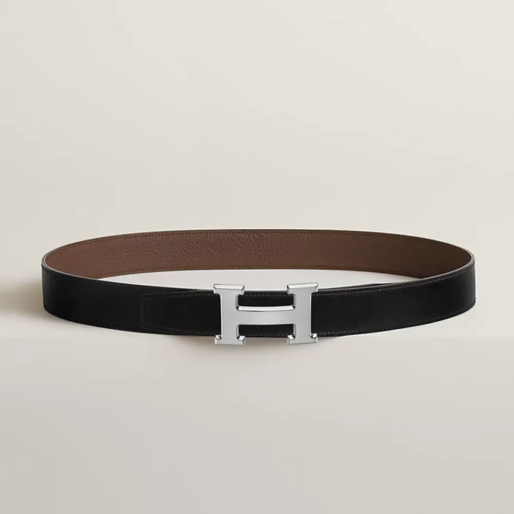 HERMES BELT 32MM black choco
