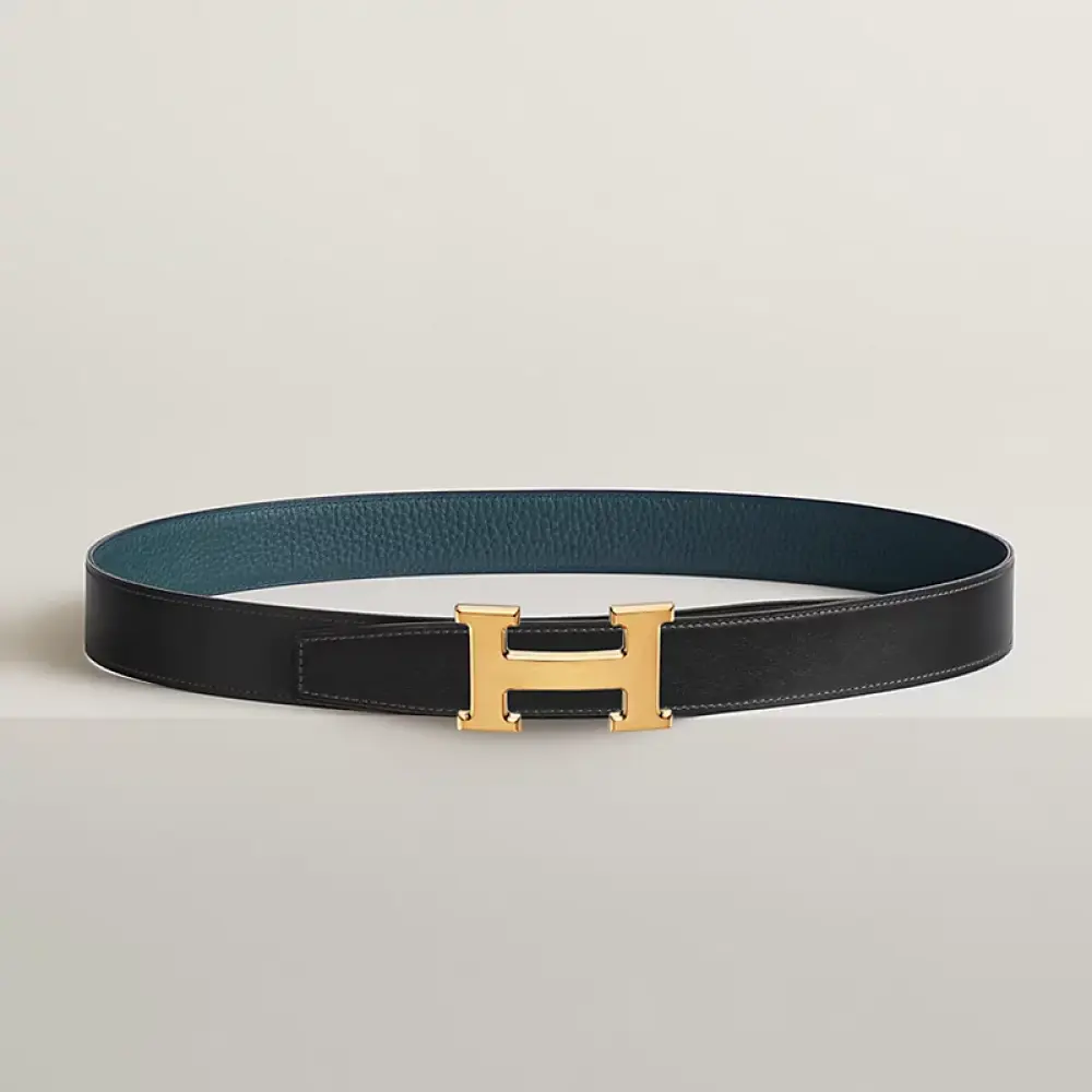HERMES BELT 32MM black blue