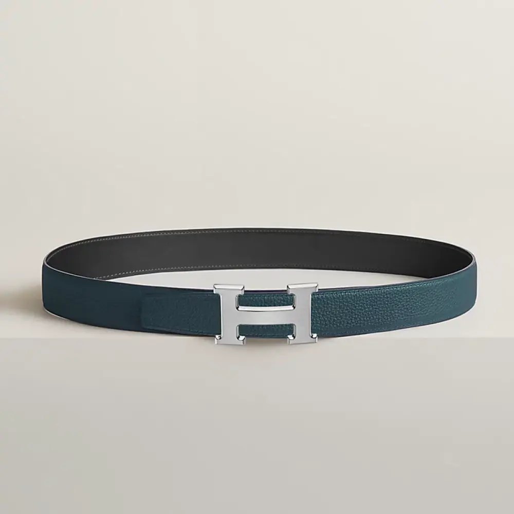 HERMES BELT 32MM black blue