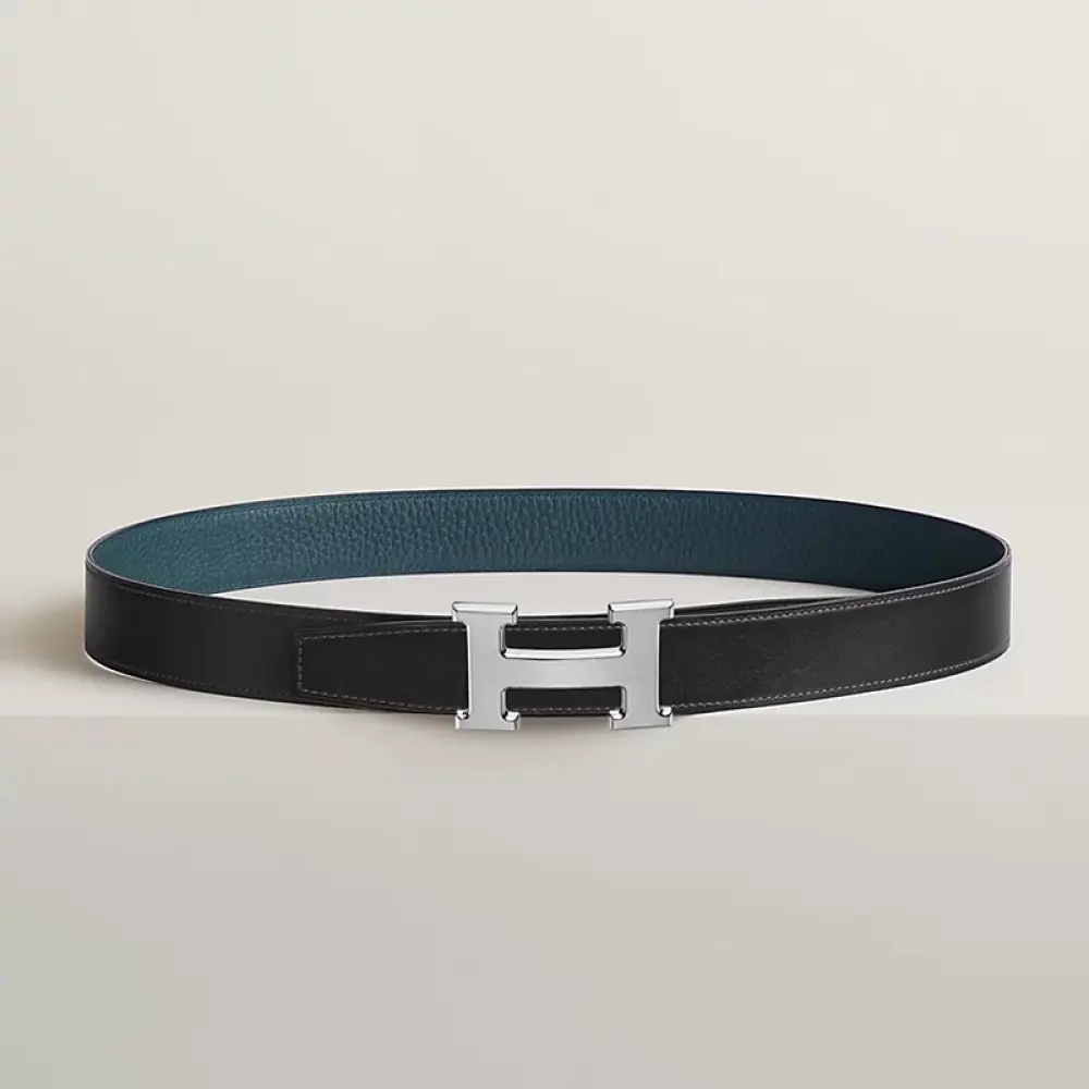 HERMES BELT 32MM black blue