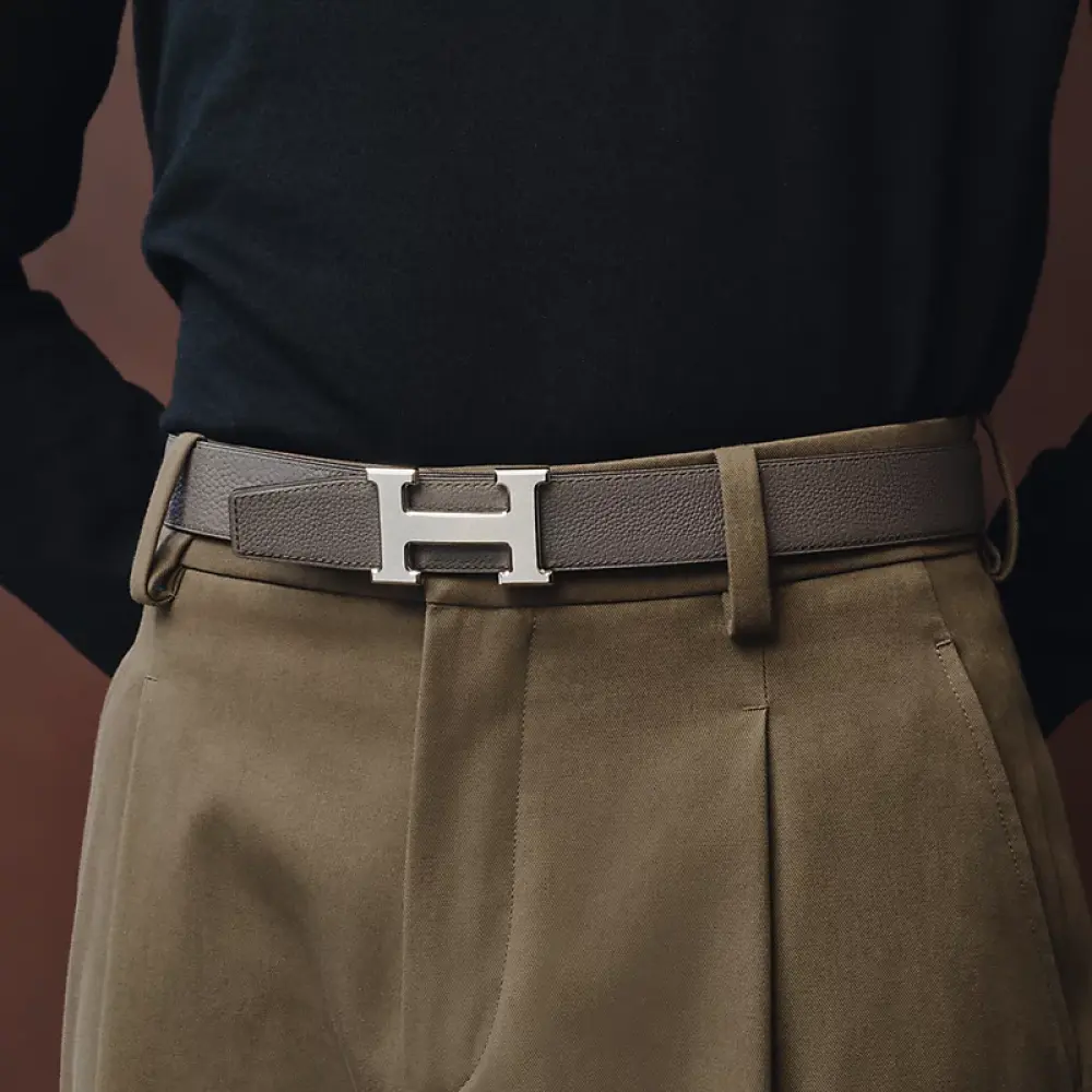 HERMES BELT 32MM choco etain