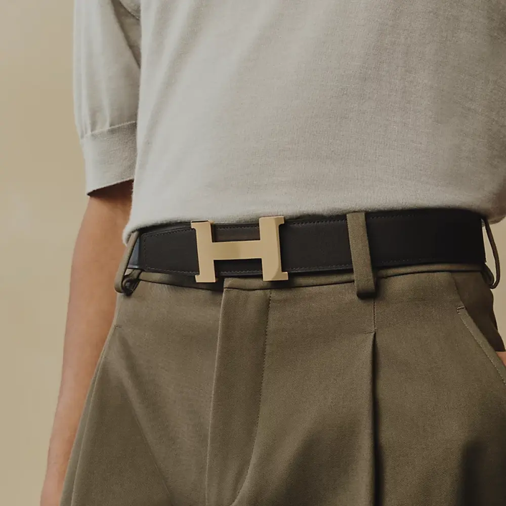 HERMES BELT 38MM black gold