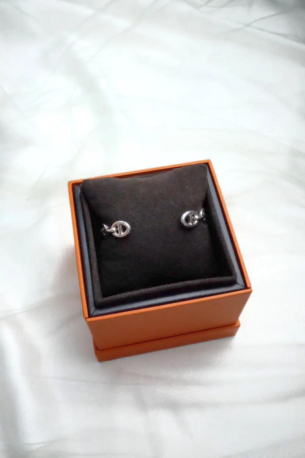 HERMES CHAINE D'ANCRE ENCHAINEE BRACELET (MEDIUM MODEL) silver