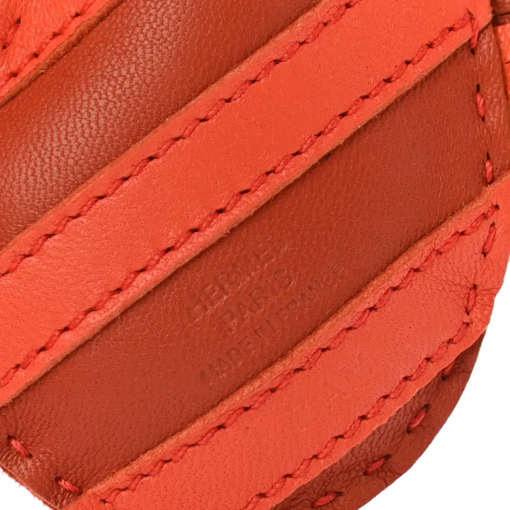 HERMES CHARM GEEGEE SAVANNAH orange poppy cornaline rouge