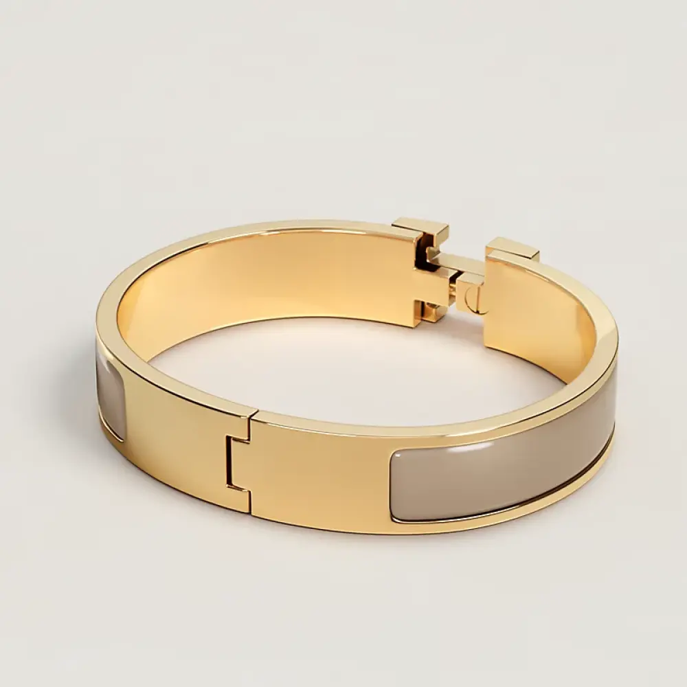 HERMES CLIC H BRACELET maroon glaise ghw