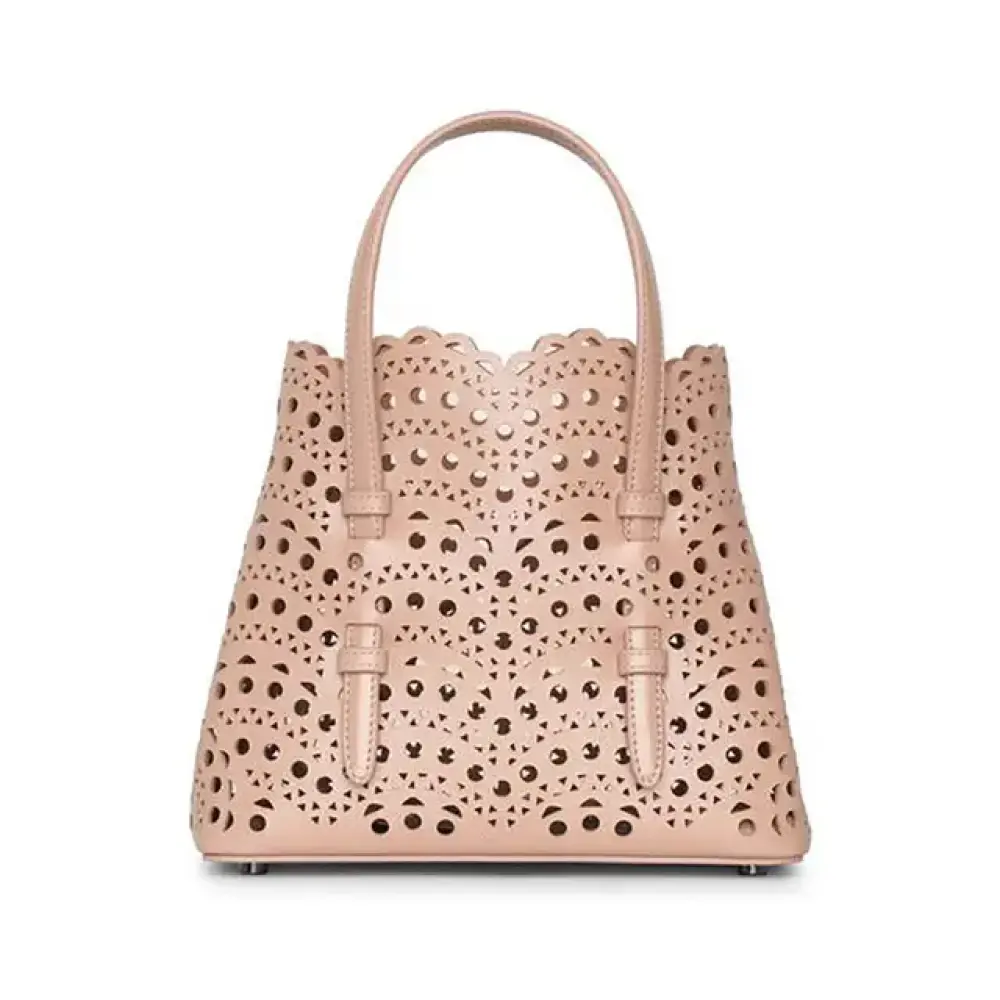 ALAIA MINA 20 BAG VIENNE WAVE CALFSKIN rose sable