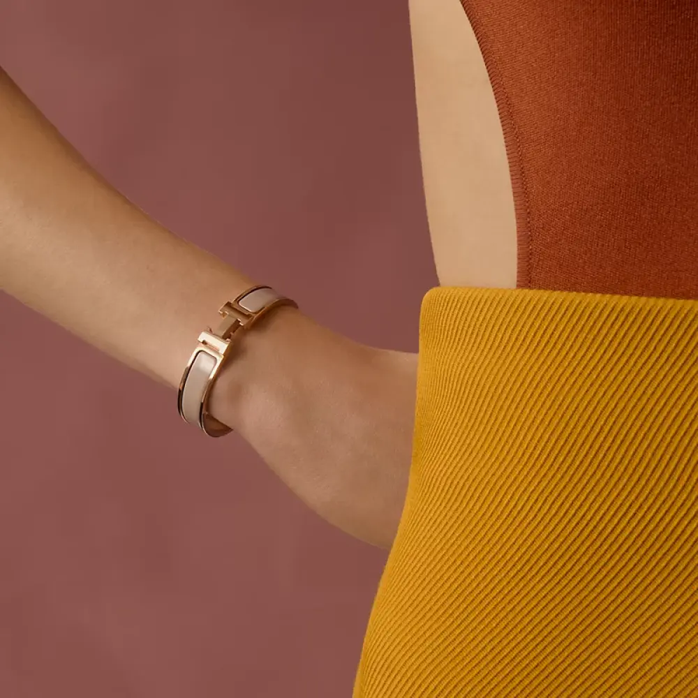 HERMES CLIC H BRACELET maroon glaise rghw