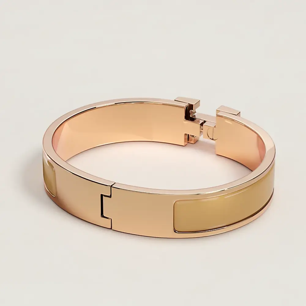 HERMES CLIC H BRACELET sable rghw