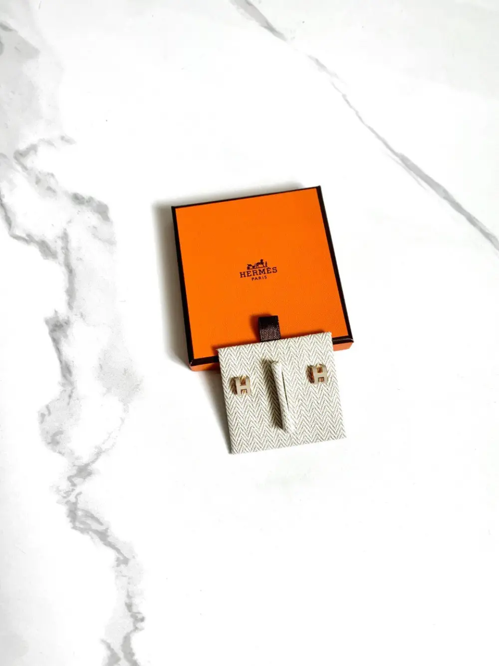 HERMES EARRING POP H maroon glaise rghw