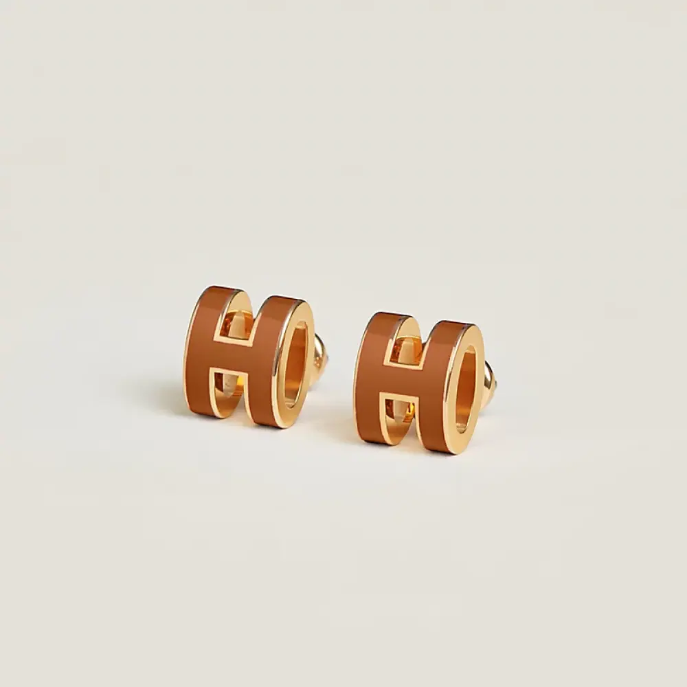 HERMES EARRING POP H new gold rghw