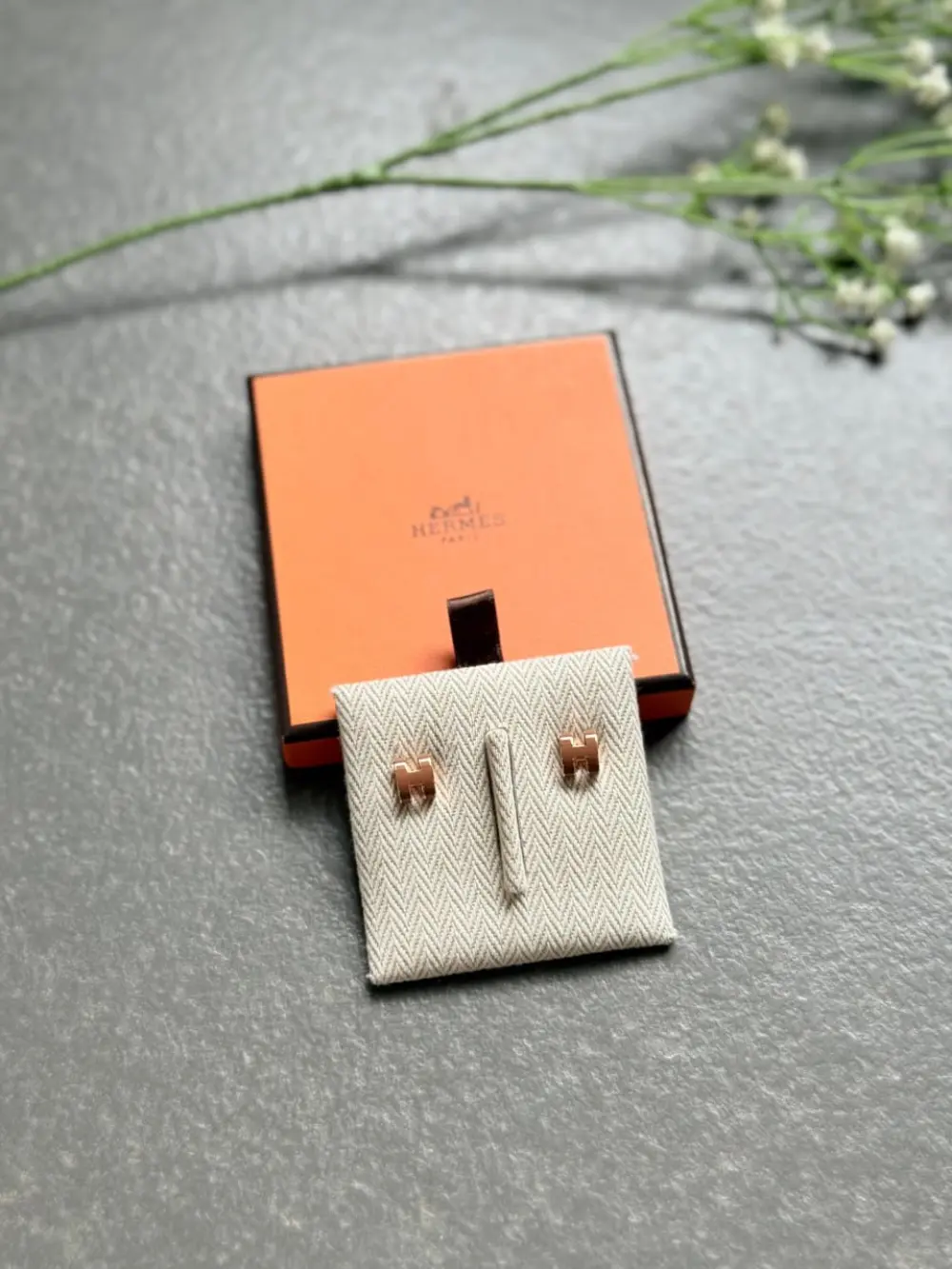HERMES EARRING POP H new gold rghw