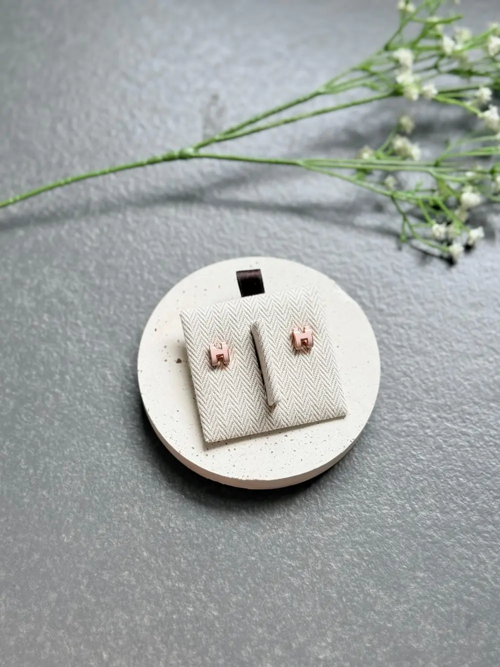 HERMES EARRING POP H poudre rghw