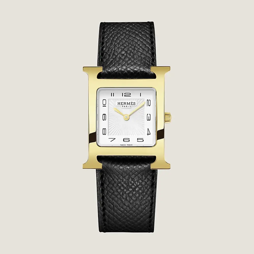 HERMES HHOUR MM black epsom ghw