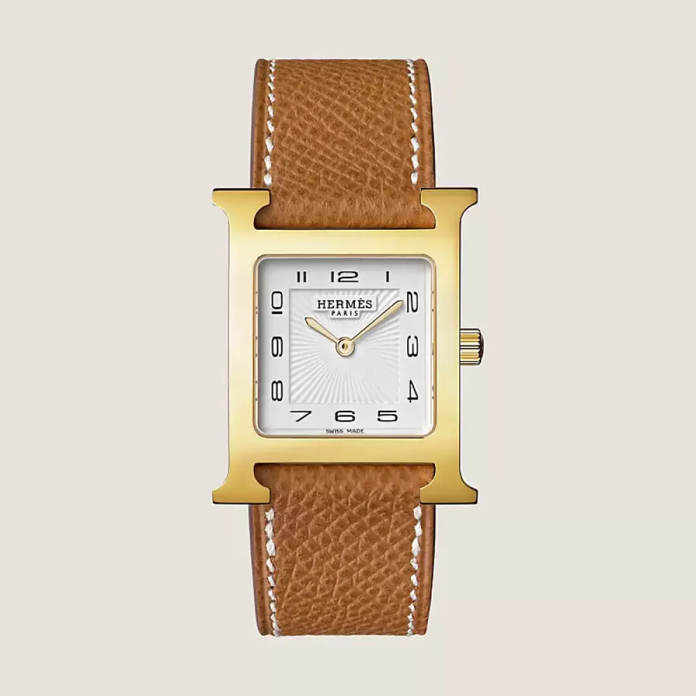 HERMES HHOUR MM gold epsom ghw