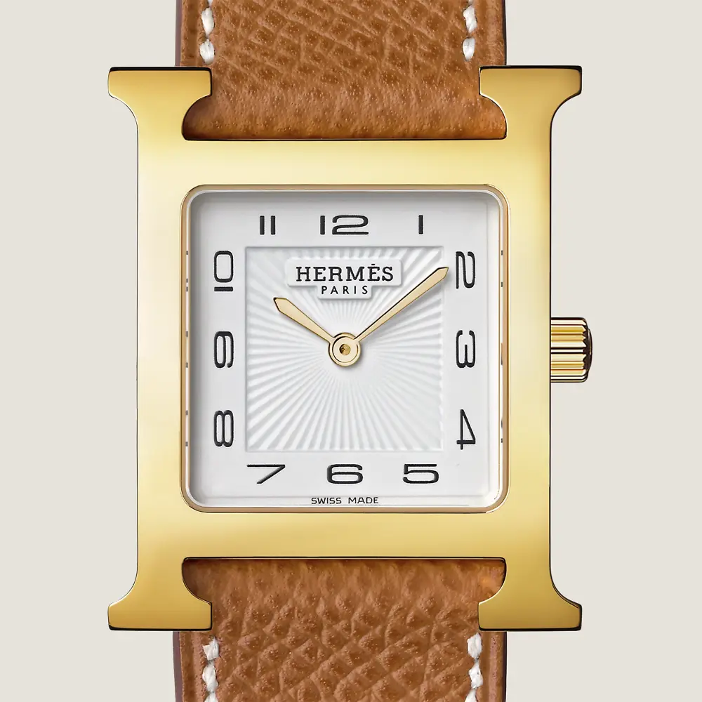 HERMES HHOUR MM gold epsom ghw