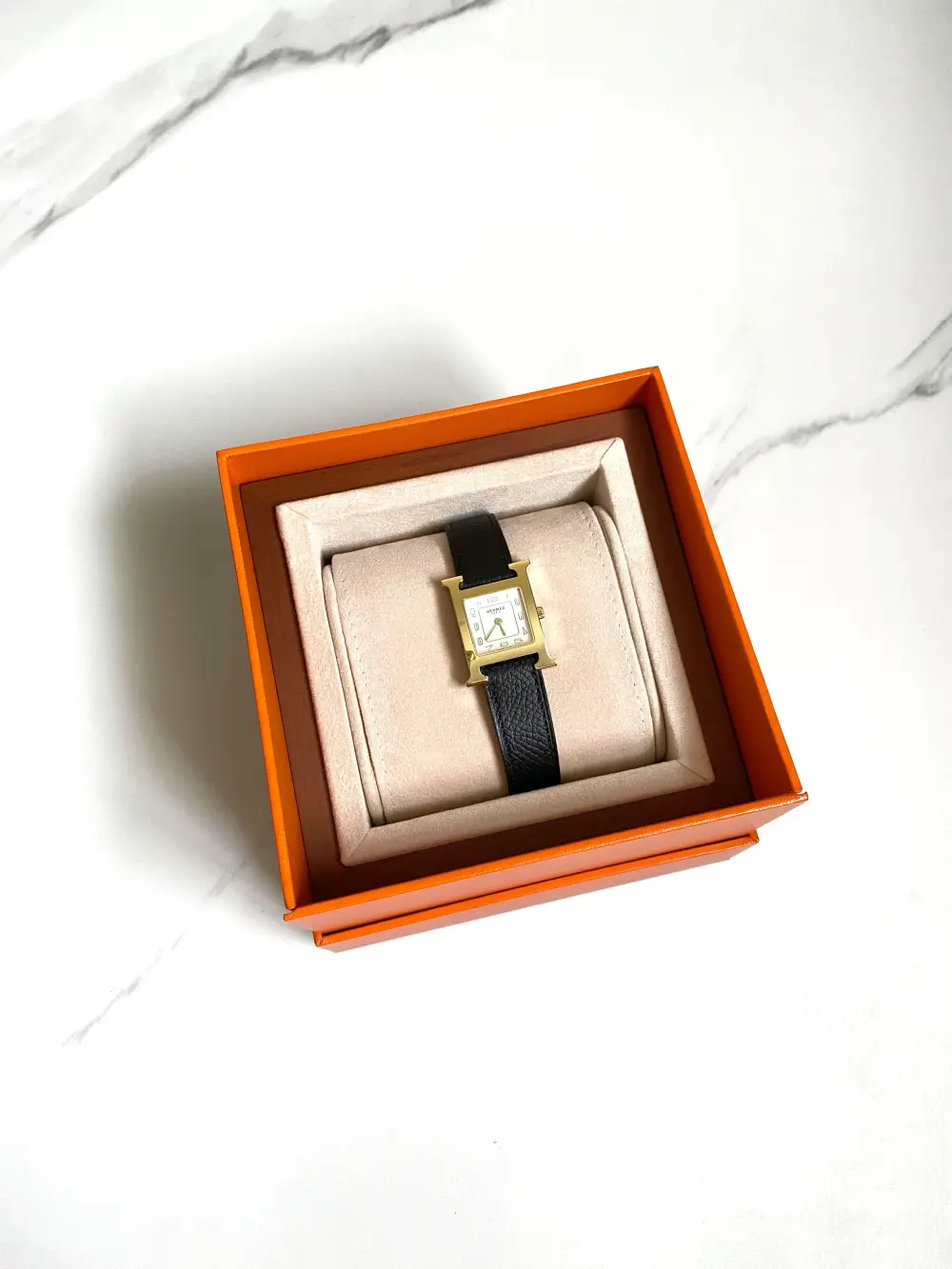 HERMES HHOUR PM black epsom ghw