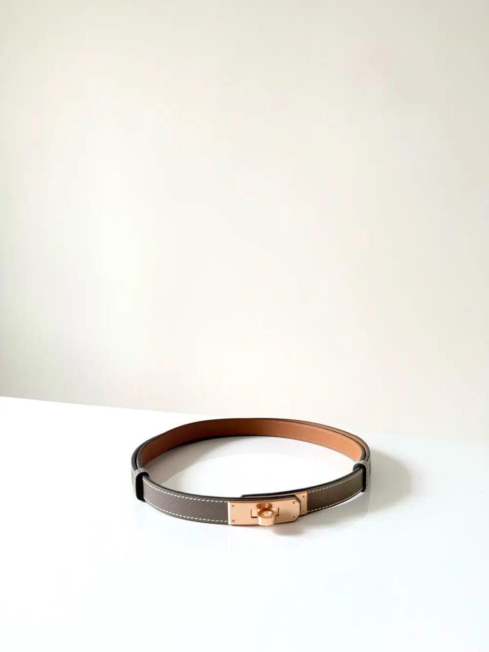 HERMES KELLY BELT etoupe rghw
