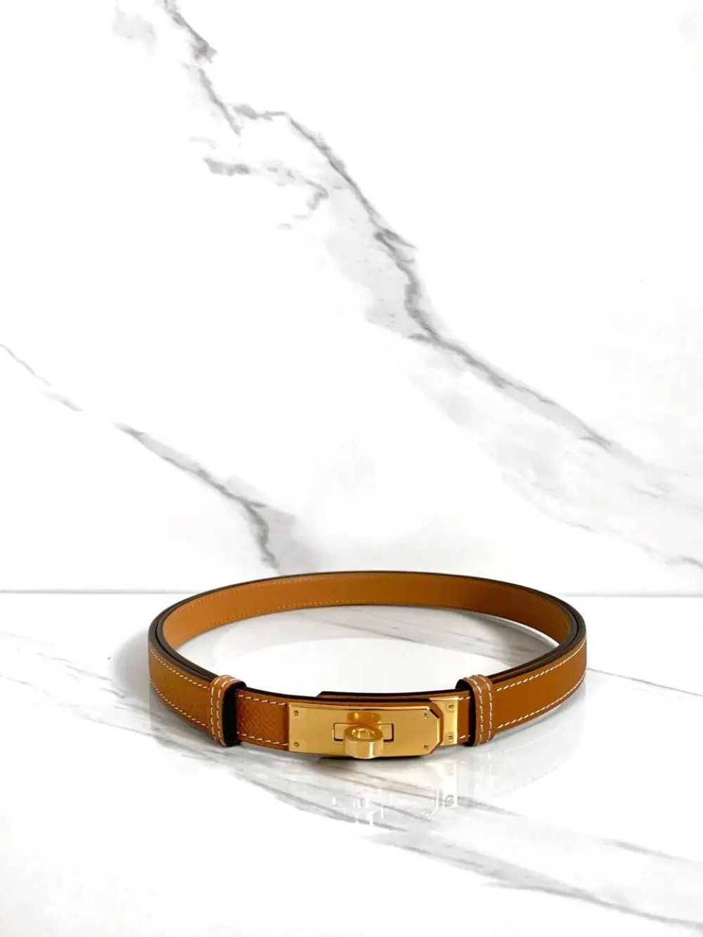 HERMES KELLY BELT gold ghw