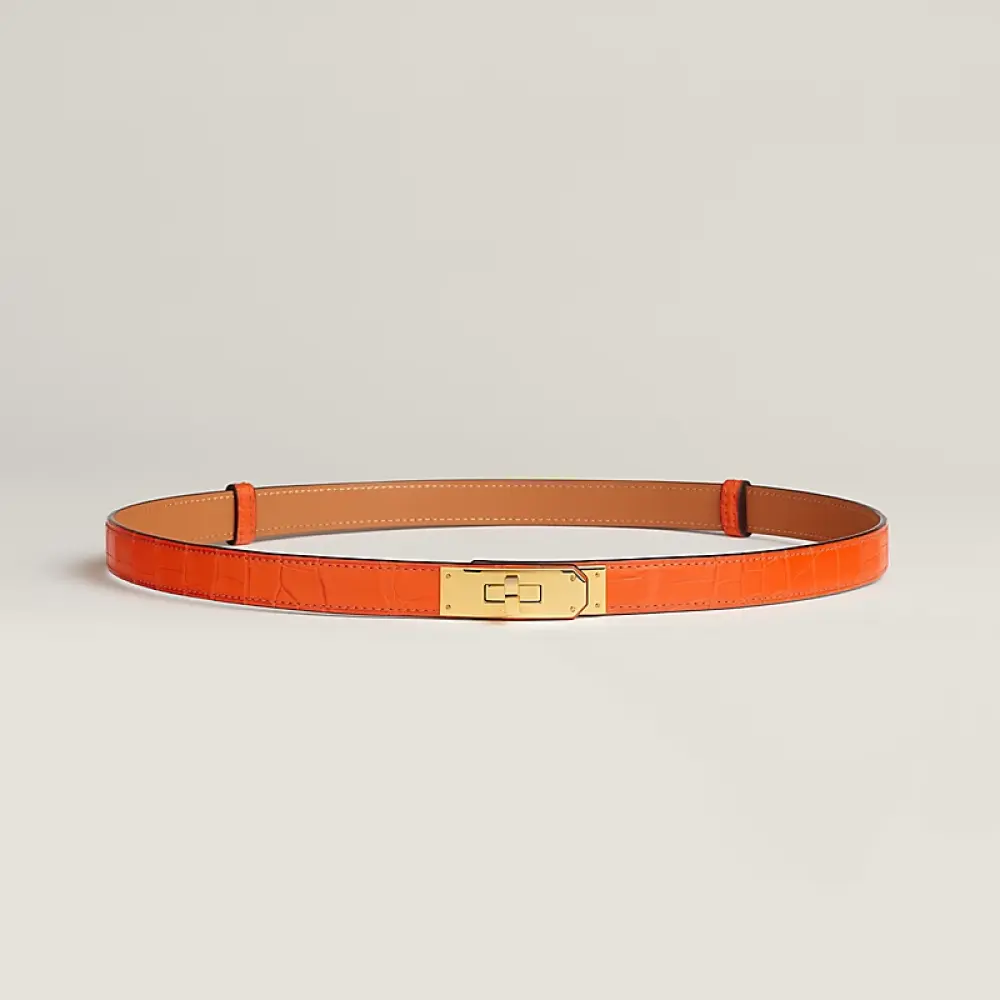 KELLY BELT · orange epsom