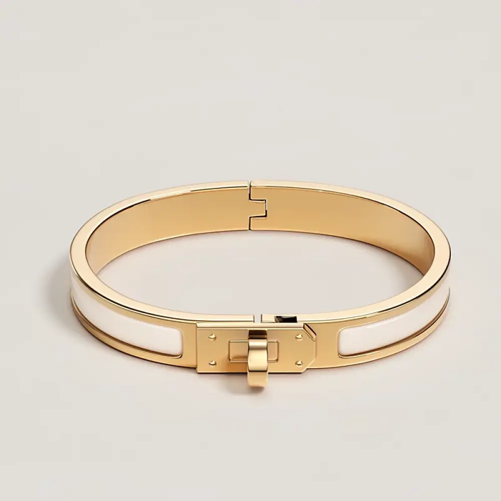 HERMES MINI CLIC KELLY BRACELET creme ghw