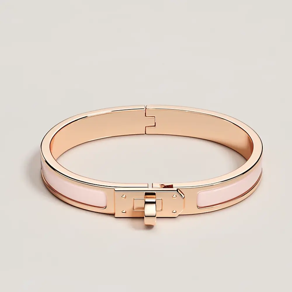 HERMES MINI CLIC KELLY BRACELET rose candeur rghw
